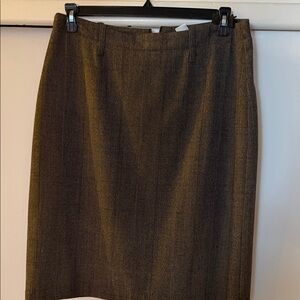 CAbi Elegant Brown Pencil Skirt